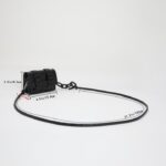 Black Crocodile-Pattern Mini Shoulder Bag - Image 3