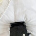 Black Crocodile-Pattern Mini Shoulder Bag - Image 4