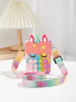 ⁦Unicorn Shaped Bubble Pop Fidget Toy Bag⁩ - الصورة ⁦4⁩