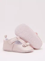 ⁦Textured Mary Jane Shoes with Bow Accent⁩ - الصورة ⁦3⁩