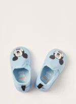Disney Mickey Mouse Print Slip-On Booties with Pull Tabs - Image 2