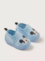 Disney Mickey Mouse Print Slip-On Booties with Pull Tabs - Image 3