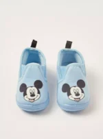 Disney Mickey Mouse Print Slip-On Booties with Pull Tabs