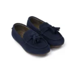 Mothercare navy faux-suede loafer shoes