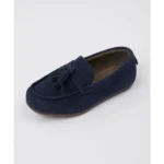 ⁦Mothercare navy faux-suede loafer shoes⁩ - الصورة ⁦2⁩
